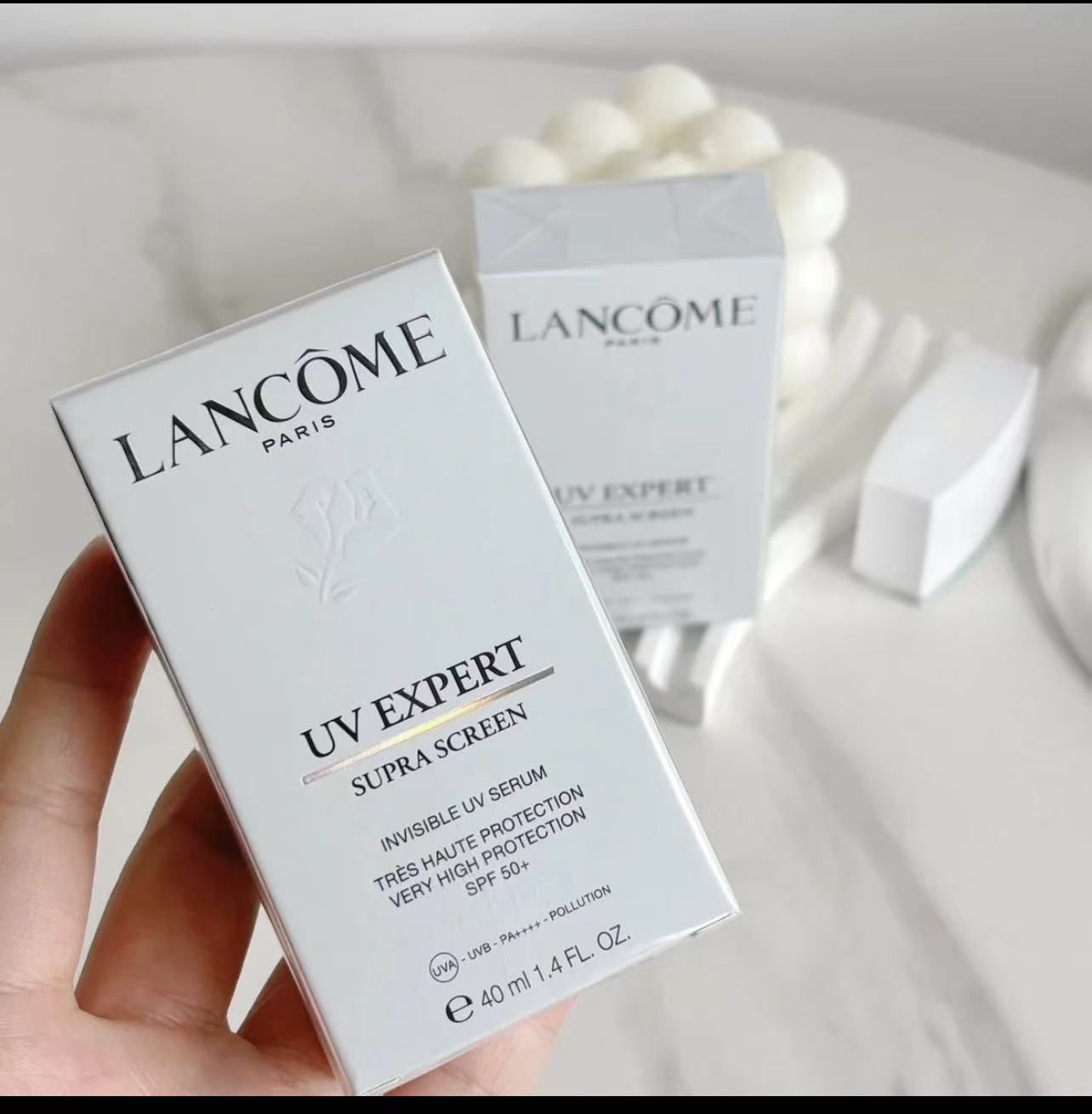 兰蔻极光精华小白瓶防晒霜